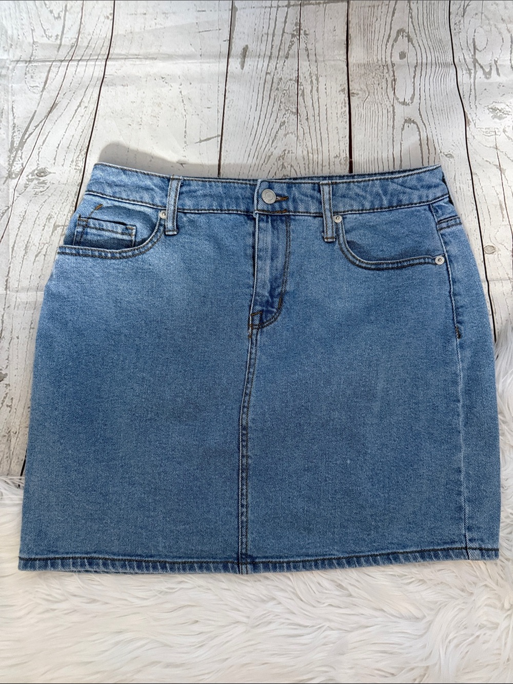 Mossimo Supply Co. Medium Blue Denim Mini Skirt